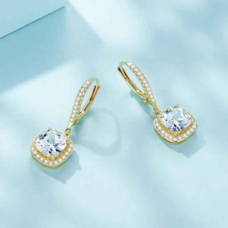 (bilde for) Pandora Style Golden Bright Time Dangle øredobber - SCE520-B - Vis 3