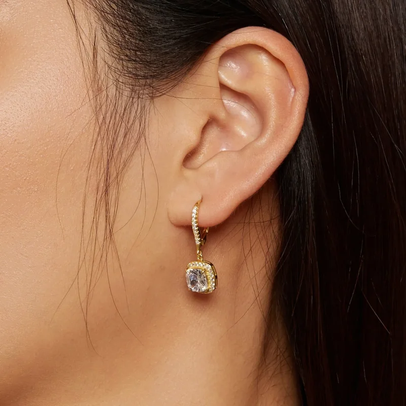 (bilde for) Pandora Style Golden Bright Time Dangle øredobber - SCE520-B - Vis 7