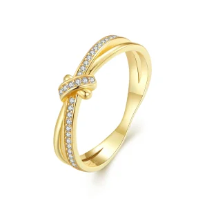 (bilde for) Pandora Style Golden Knot Ring - SCR896-B