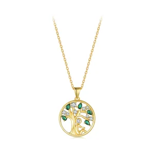 Pandora Style Golden Life Tree Halskjede - SCN094-B (bilde for) Pandora Style Golden Life Tree Halskjede - SCN094-B