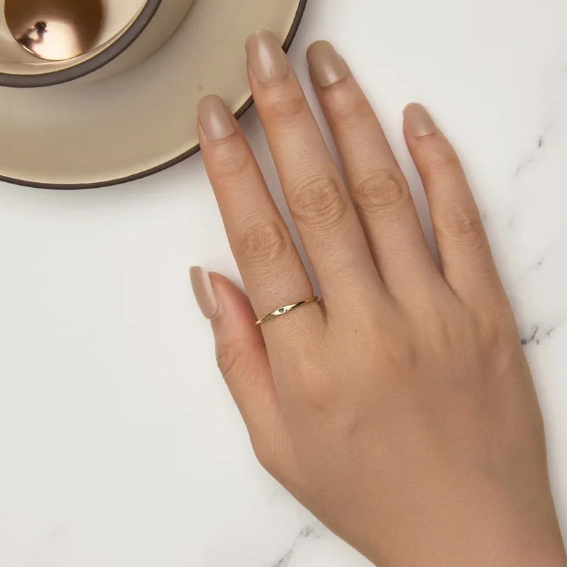 (bilde for) Pandora Style Golden Love Heart Ring - SCR468-B - Vis 5