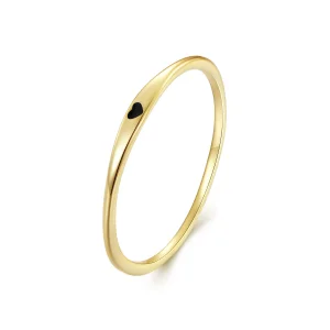 (bilde for) Pandora Style Golden Love Heart Ring - SCR468-B