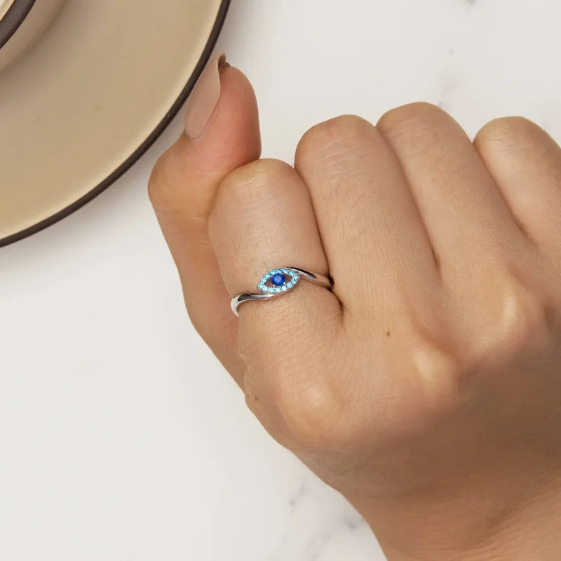 (bilde for) Pandora Style Guardian Demon Eye Ring - SCR947 - Vis 6