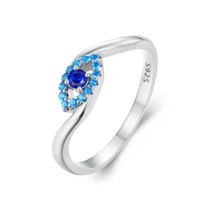 (bilde for) Pandora Style Guardian Demon Eye Ring - SCR947