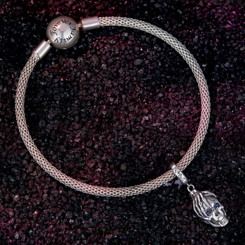 (bilde for) Pandora Style Halloween Skull Dangle - SCC2606 - Vis 3
