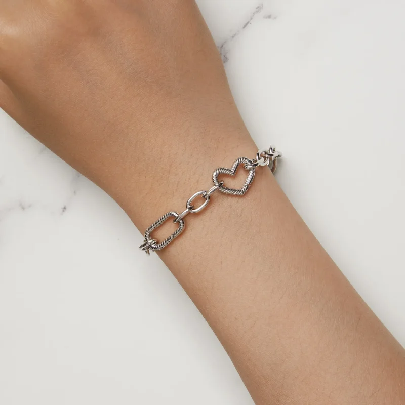 (bilde for) Pandora Style Heart Chain Armbånd - SCB258 - Vis 6