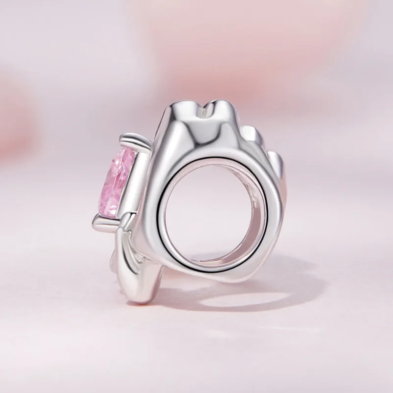 (bilde for) Pandora Style Heart Gesture Charm - BSC829 - Vis 3