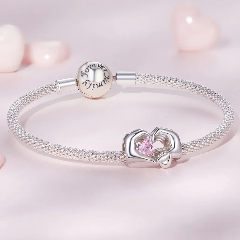 (bilde for) Pandora Style Heart Gesture Charm - BSC829 - Vis 5