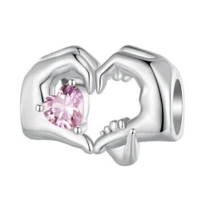 (bilde for) Pandora Style Heart Gesture Charm - BSC829