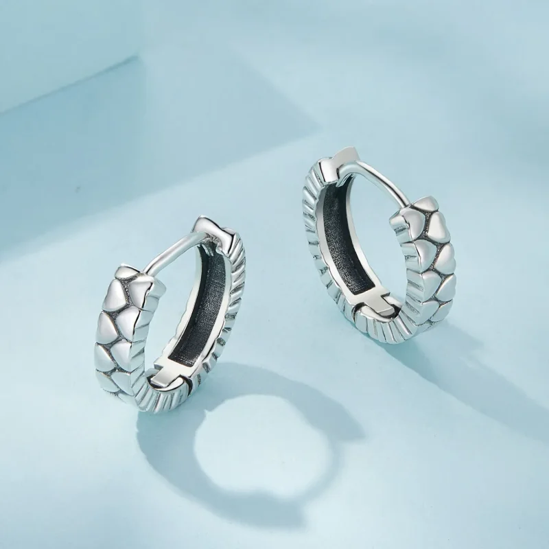 (bilde for) Pandora Style Heart Heart Hoop øredobber - SCE1653 - Vis 3