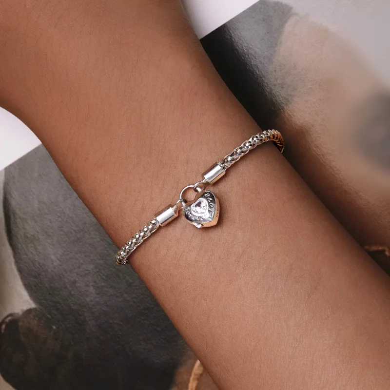 (bilde for) Pandora Style Heart Lock Basic kjedearmbånd - BSB147 - Vis 5