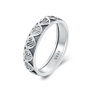 (bilde for) Pandora Style Heart Shape Preget Ring - SCR964