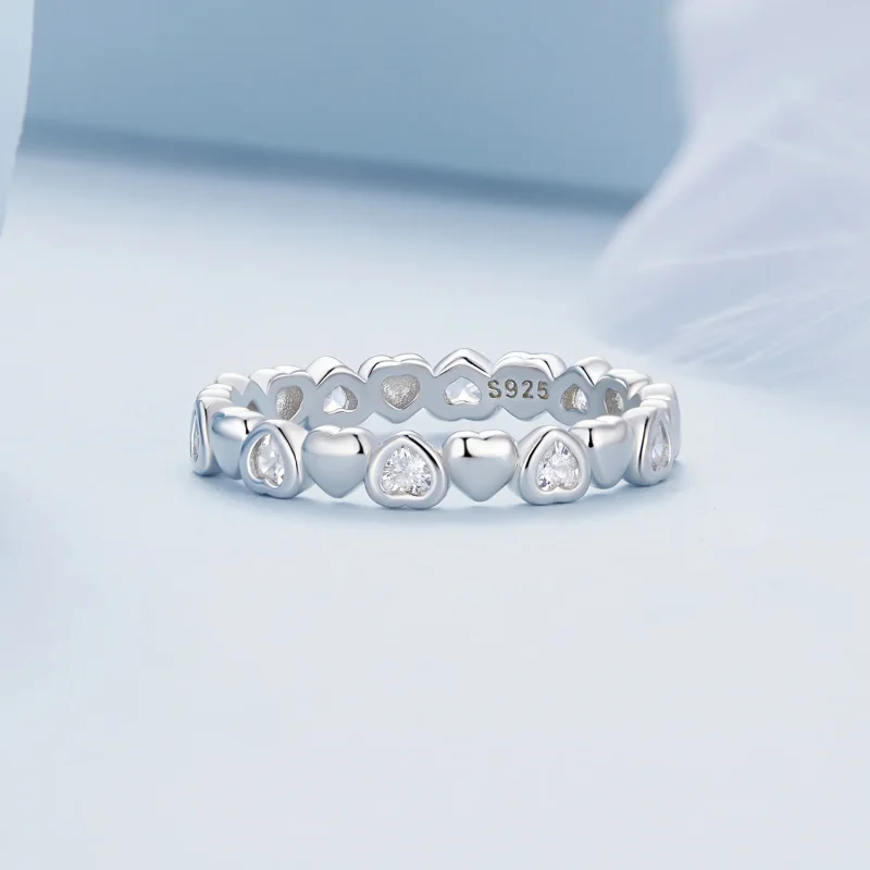 (bilde for) Pandora Style Hearts Ring - BSR421 - Vis 3