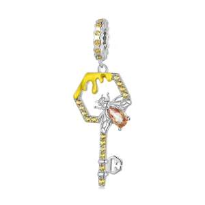 (bilde for) Pandora Style Hive Key Dangle - BSC822