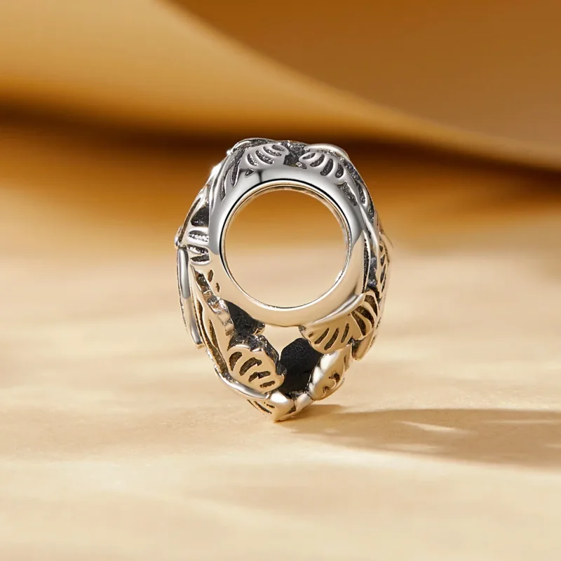 (bilde for) Pandora Style Hjerteformet Butterfly Charm - SCC2576 - Vis 3