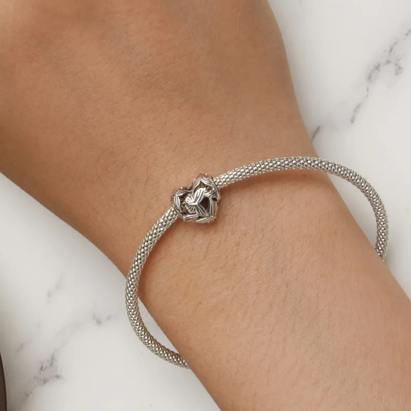 (bilde for) Pandora Style Hjerteformet Butterfly Charm - SCC2576 - Vis 7