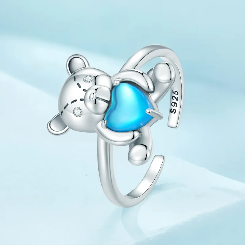 (bilde for) Pandora Style Hug Bear Åpningsring - SCR921 - Vis 2
