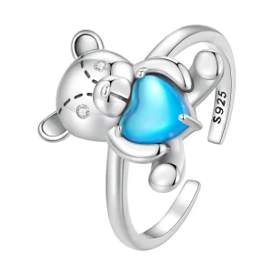 (bilde for) Pandora Style Hug Bear Åpningsring - SCR921