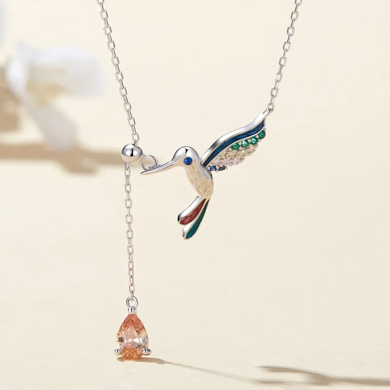 (bilde for) Pandora Style Hummingbird Halskjede - BSN305 - Vis 2