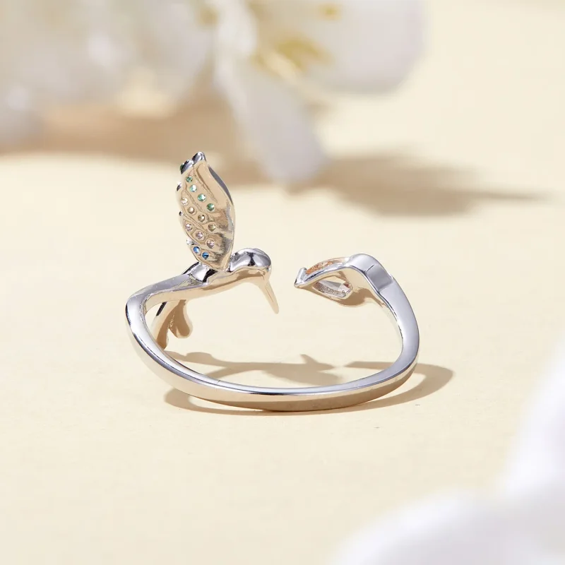 (bilde for) Pandora Style Hummingbird Open Ring - BSR391 - Vis 4