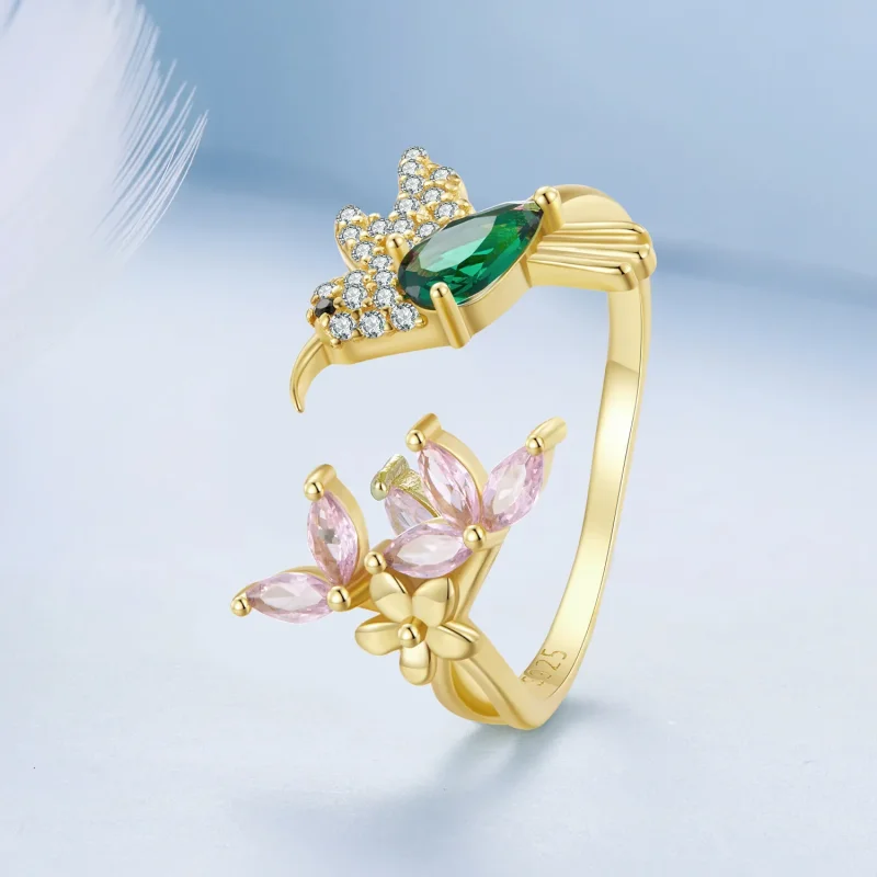 (bilde for) Pandora Style Hummingbird's Gift-S925 Sølvring - BSR016-B - Vis 2
