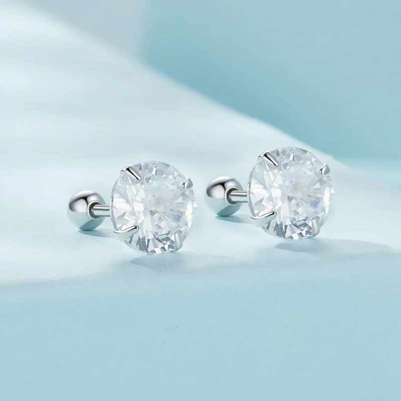 (bilde for) Pandora Style Hvite Zirkonium øredobber - SCE1646-L - Vis 2
