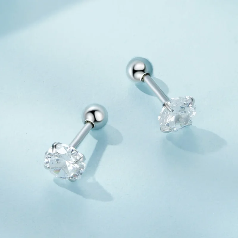 (bilde for) Pandora Style Hvite Zirkonium øredobber - SCE1646-M - Vis 3