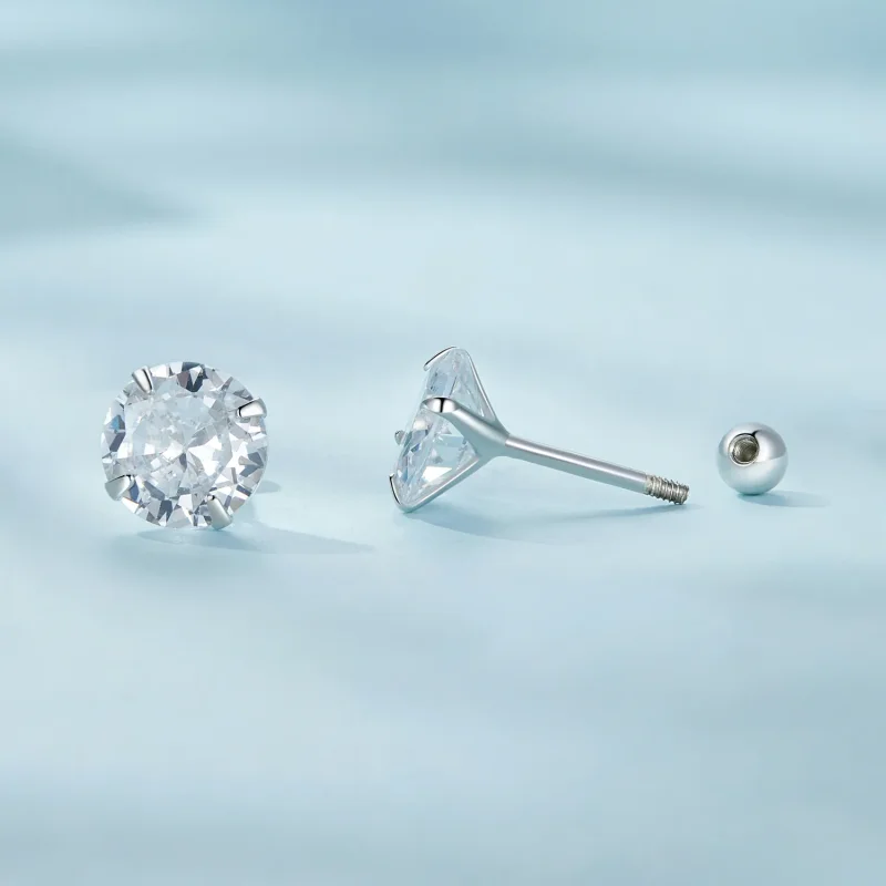 (bilde for) Pandora Style Hvite Zirkonium øredobber - SCE1646-M - Vis 4