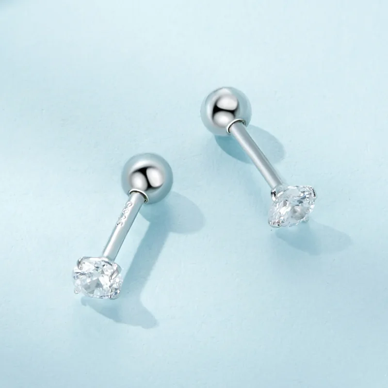 (bilde for) Pandora Style Hvite Zirkonium øredobber - SCE1646-S - Vis 3
