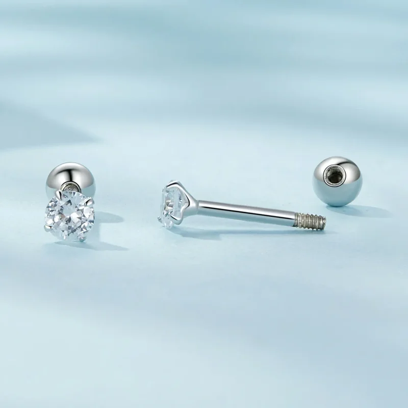 (bilde for) Pandora Style Hvite Zirkonium øredobber - SCE1646-S - Vis 4