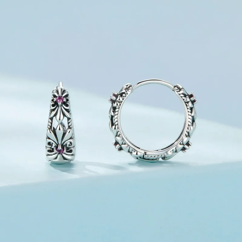 (bilde for) Pandora Style Iris Vintage Hoop øredobber - SCE1649 - Vis 2