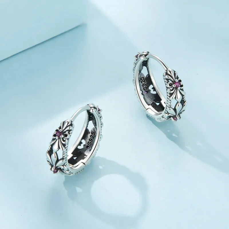 (bilde for) Pandora Style Iris Vintage Hoop øredobber - SCE1649 - Vis 3