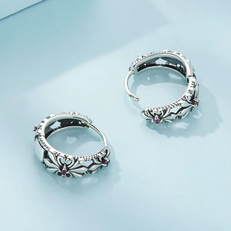 (bilde for) Pandora Style Iris Vintage Hoop øredobber - SCE1649 - Vis 4