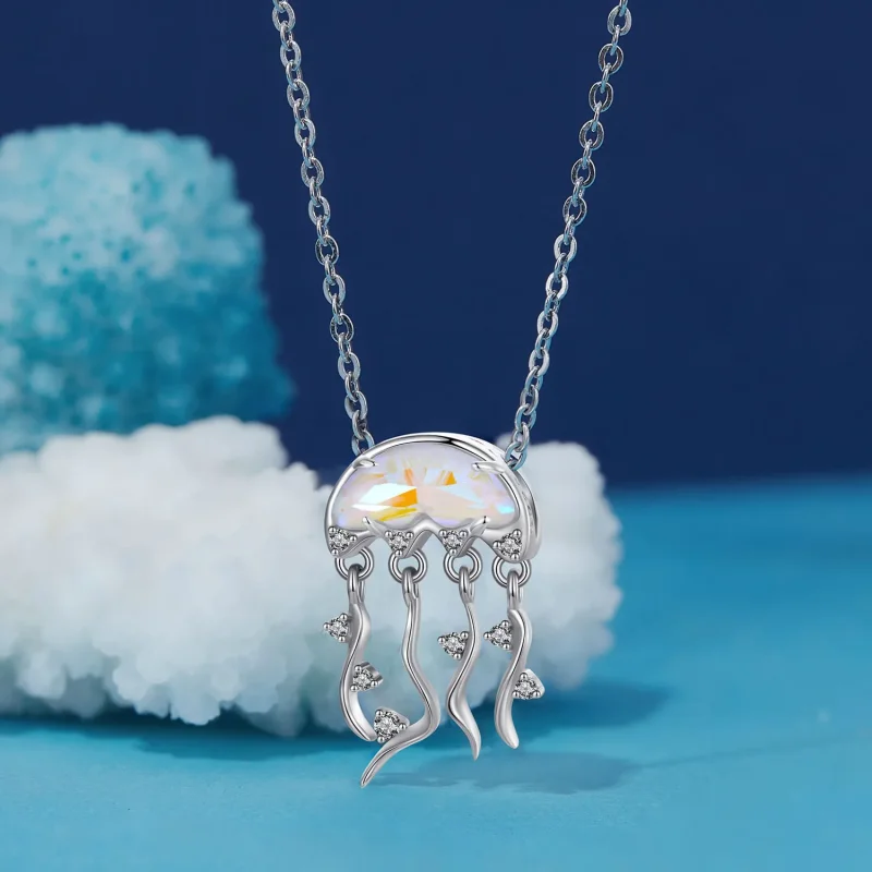 (bilde for) Pandora Style Jellyfish Charm - BSC915 - Vis 2