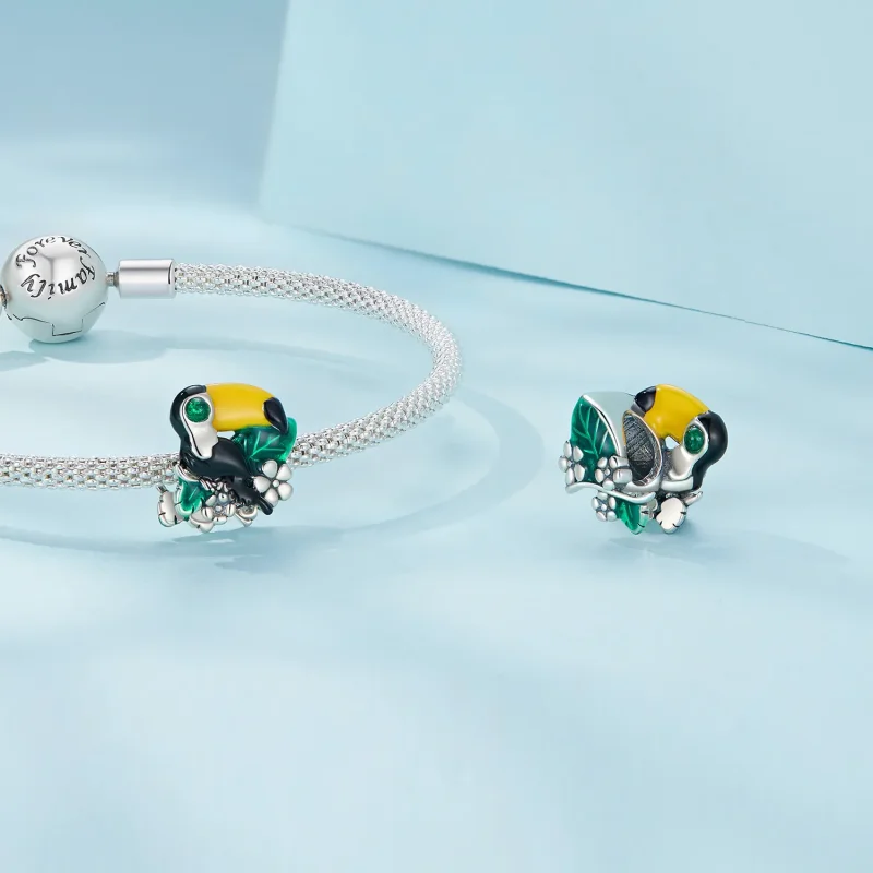(bilde for) Pandora Style Jungle Toucan Charm - SCC2520 - Vis 4