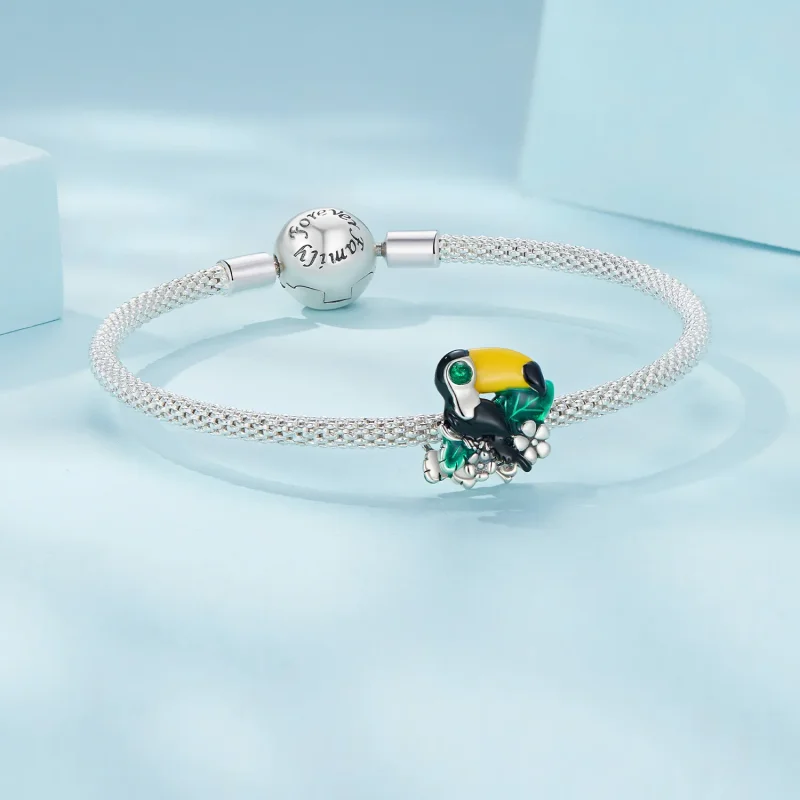 (bilde for) Pandora Style Jungle Toucan Charm - SCC2520 - Vis 5