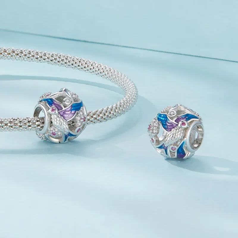 (bilde for) Pandora Style Kingfisher Charm - SCC2627 - Vis 4