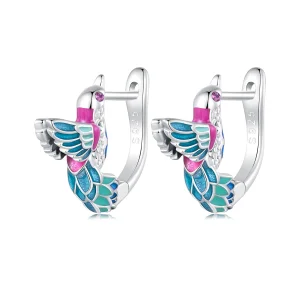 (bilde for) Pandora Style Kingfisher Hoop øredobber - BSE899