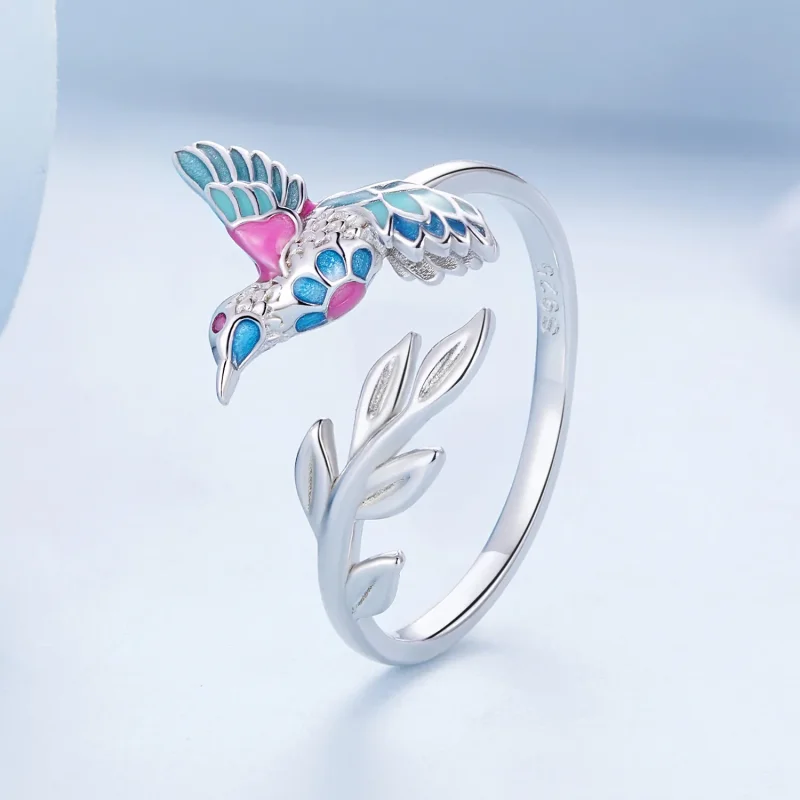 (bilde for) Pandora Style Kingfisher åpen ring - BSR483-E - Vis 2