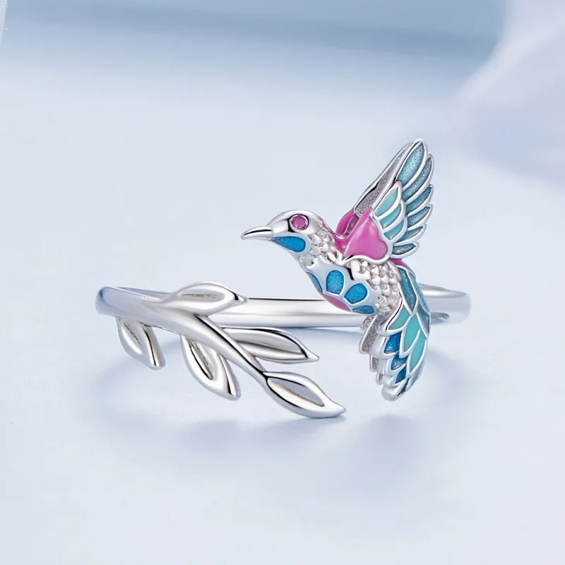 (bilde for) Pandora Style Kingfisher åpen ring - BSR483-E - Vis 3