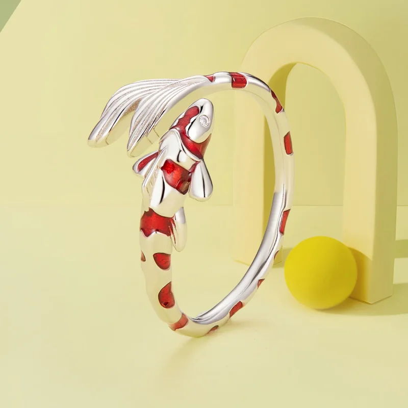 (bilde for) Pandora Style Koi Open Ring - BSR474-E - Vis 2