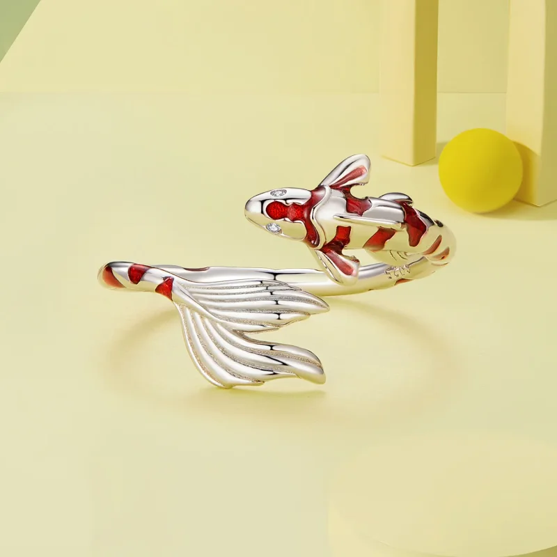 (bilde for) Pandora Style Koi Open Ring - BSR474-E - Vis 3