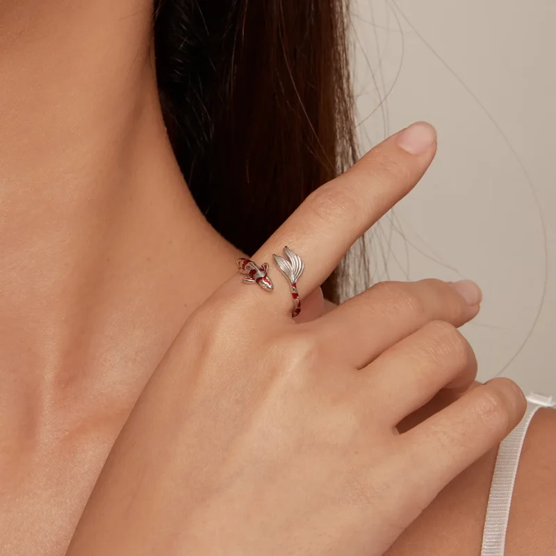 (bilde for) Pandora Style Koi Open Ring - BSR474-E - Vis 5