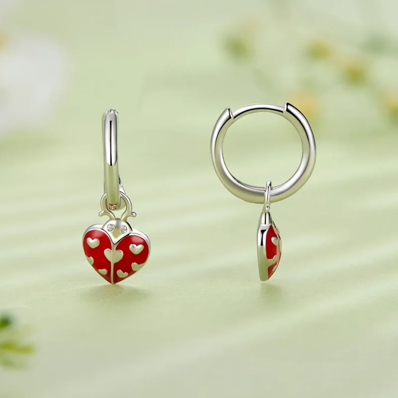 (bilde for) Pandora Style Ladybug Hoop øredobber - SCE1573 - Vis 2