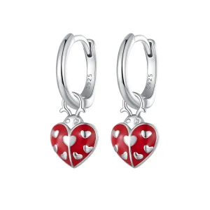 (bilde for) Pandora Style Ladybug Hoop øredobber - SCE1573