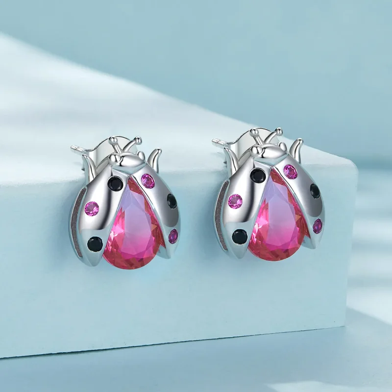 (bilde for) Pandora Style Ladybug Studs øredobber - SCE1634 - Vis 2