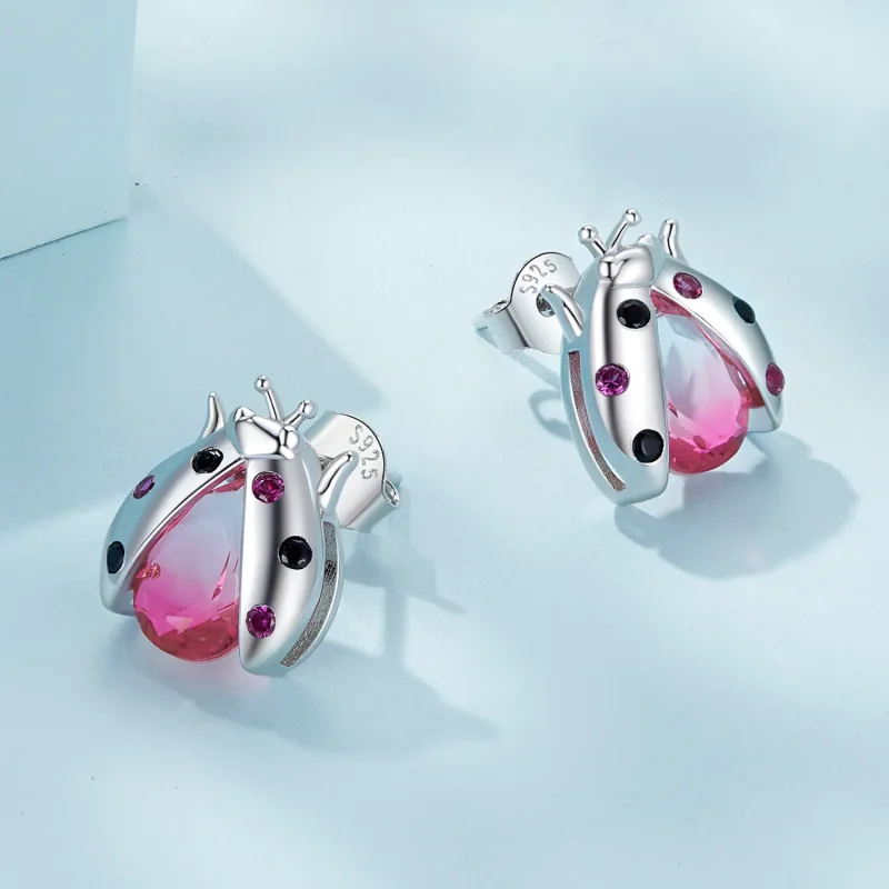 (bilde for) Pandora Style Ladybug Studs øredobber - SCE1634 - Vis 3