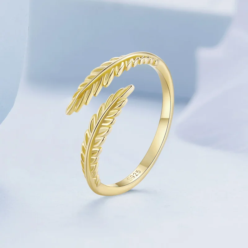 (bilde for) Pandora Style Leaves Open Ring - BSR485-E - Vis 2