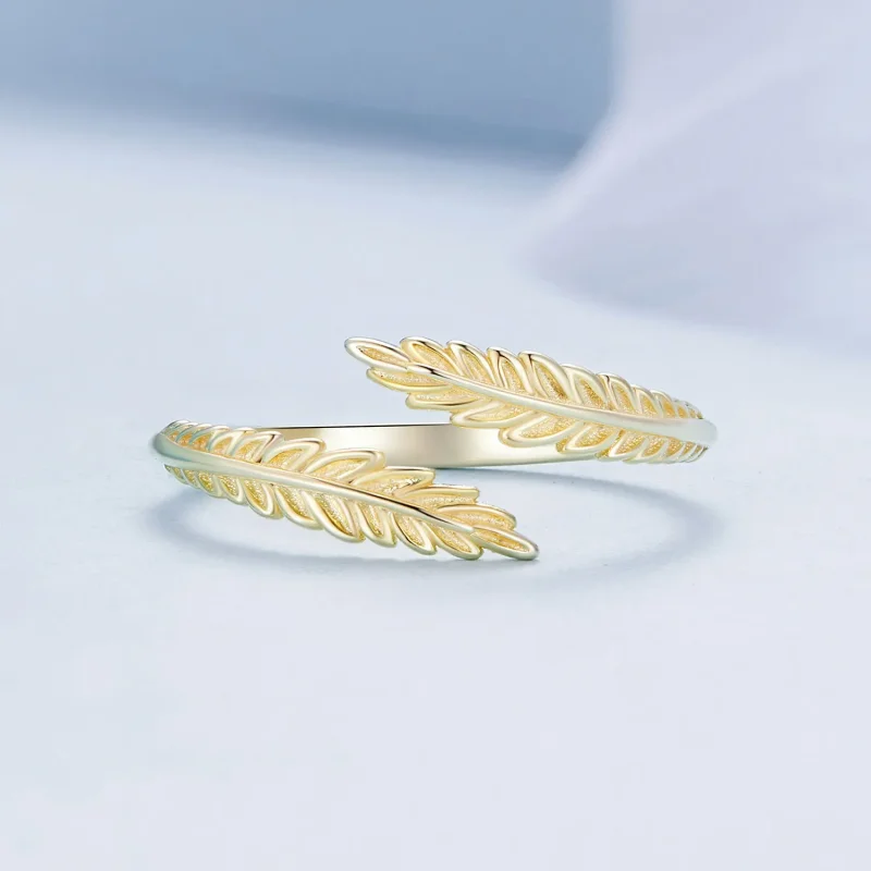 (bilde for) Pandora Style Leaves Open Ring - BSR485-E - Vis 3