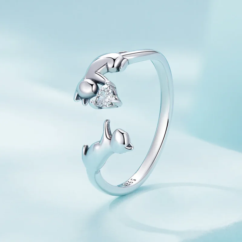 (bilde for) Pandora Style leker med katter Åpen ring - SCR916 - Vis 2